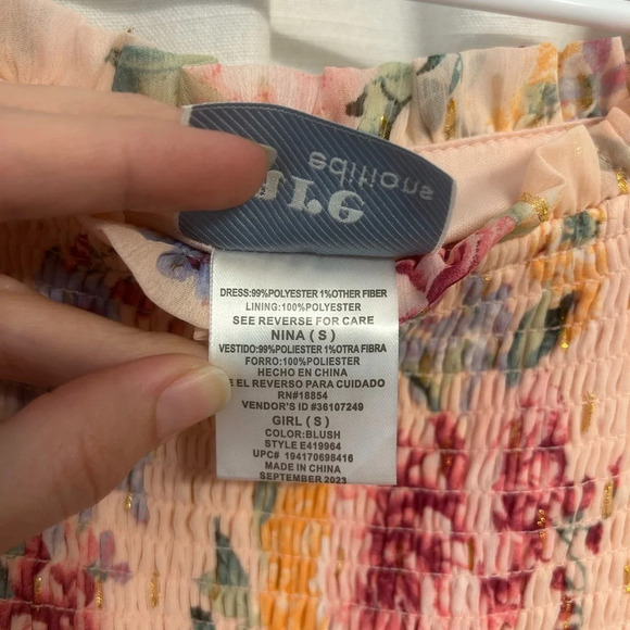 NWT Rare editions blush floral dress - Picture 6 of 9